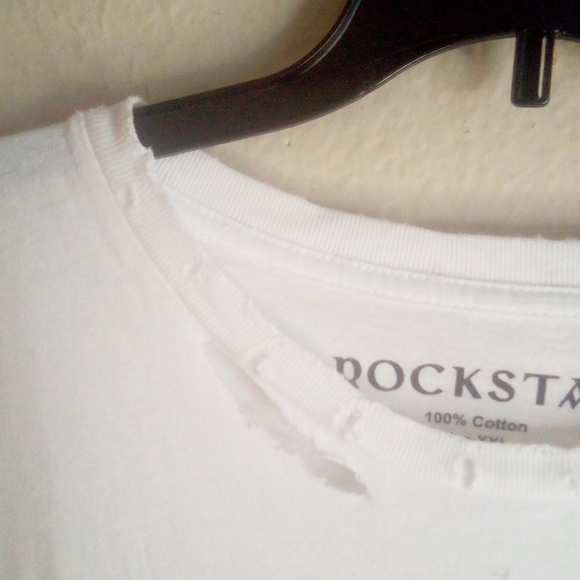 Nwot Rockstar Sushi Heavily Distress Flame Graphic Tee - Picture 11 of 17